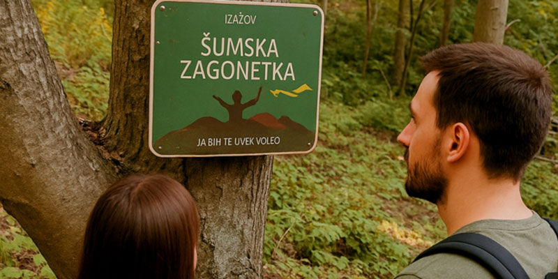 Adrenalin i igre na Fruškoj gori romantično brvnara kamin šumska zagonetka i geokeš